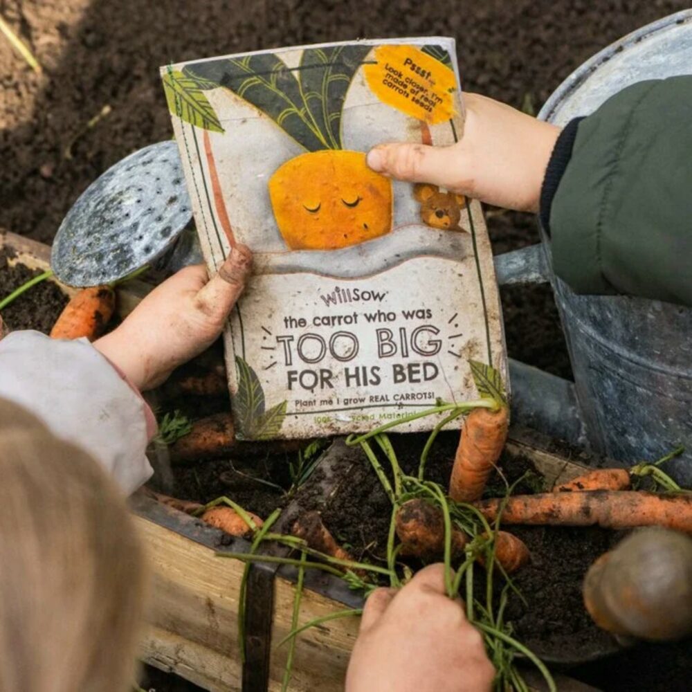 Willsow Plantable Book - carrot planting