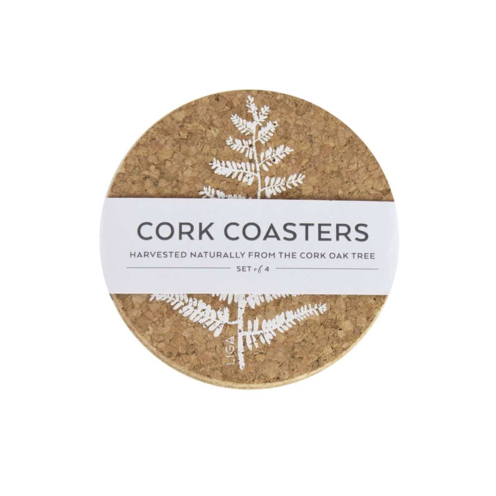 LIGA Cork Coasters - Fern