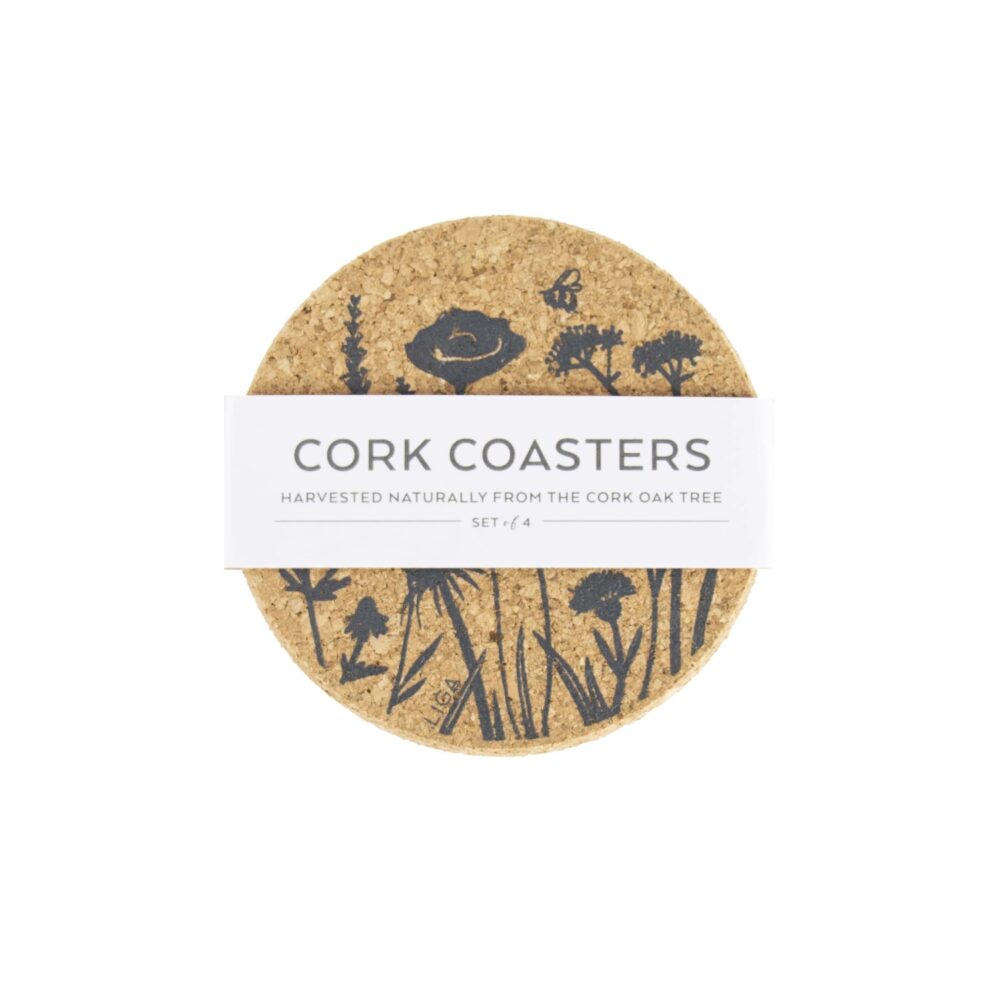 LIGA Cork Coasters - Wildflowers