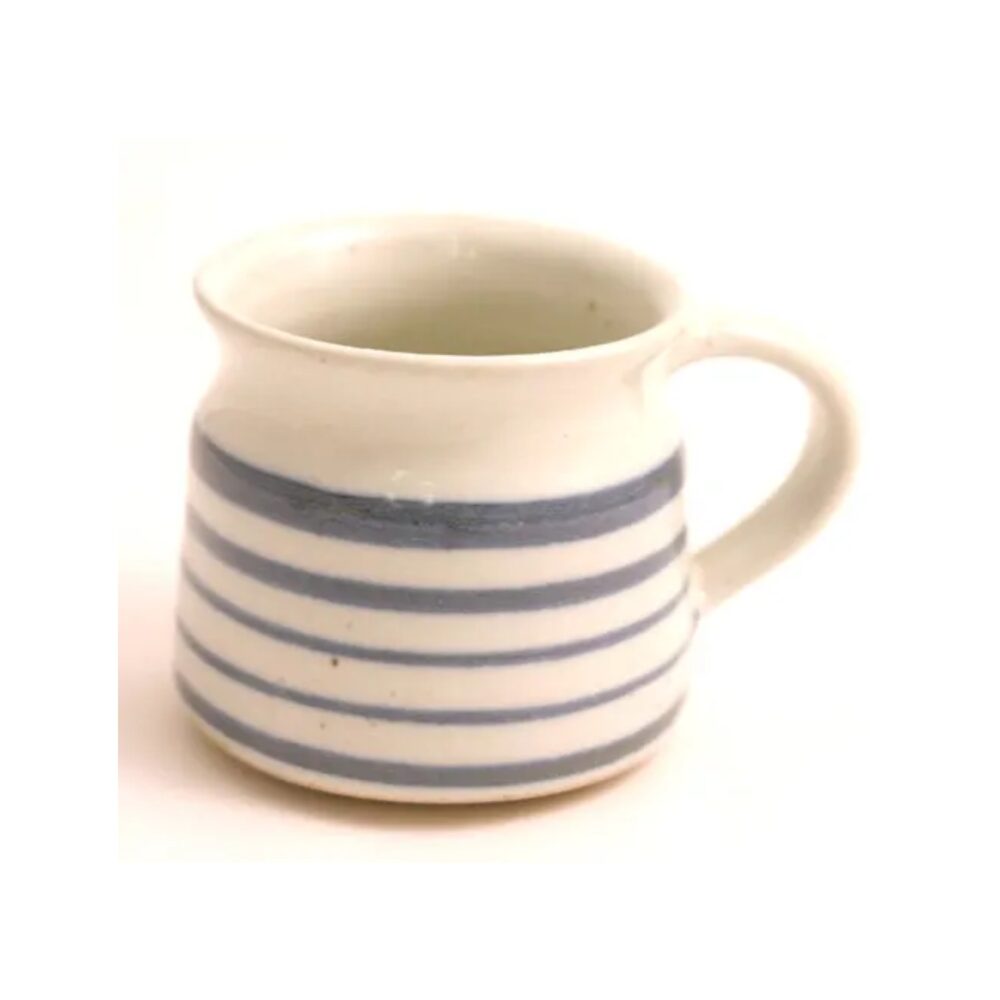 New Overseas Handmade Ceramic Mug - Blue Stripe