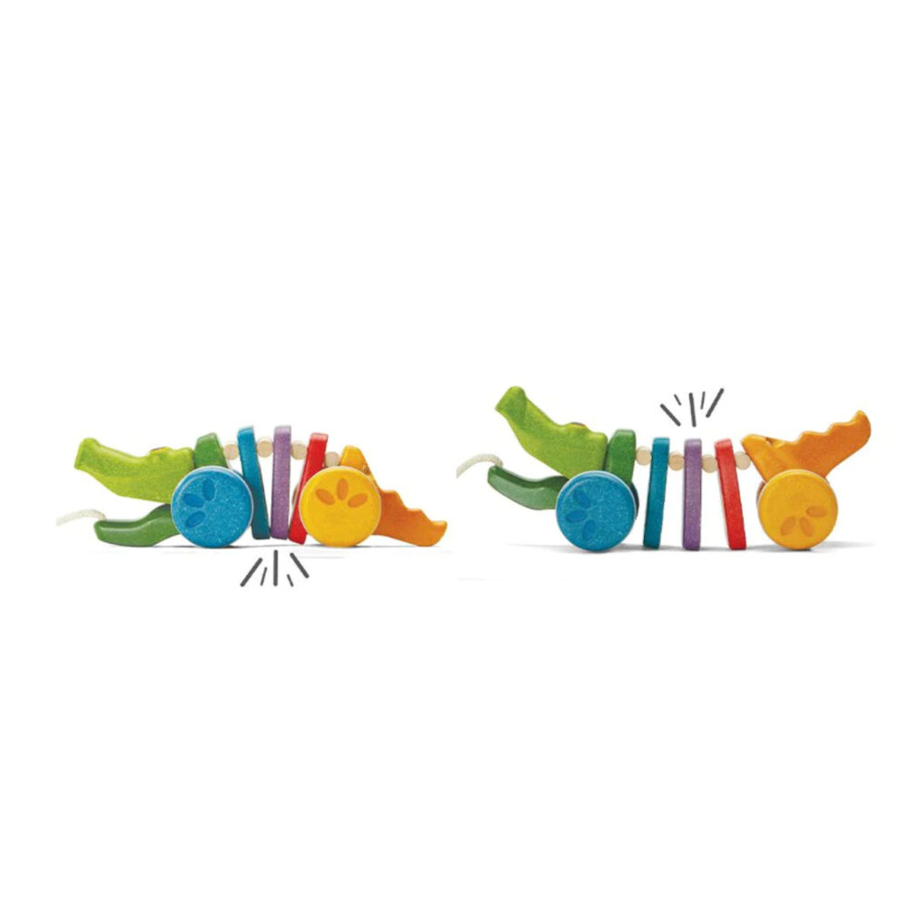 Plan Toys Rainbow Alligator Toy