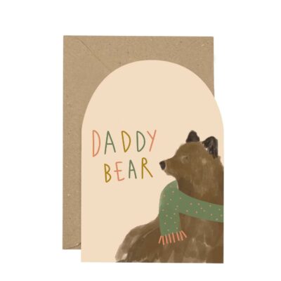 eco-friendly fathers day card with bear on