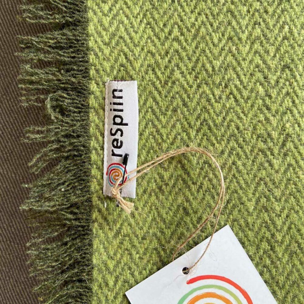 close up of respiin recycled wool blanket