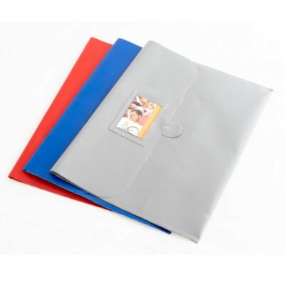 A4 document wallets in 3 colours
