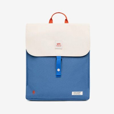 Lefrik handy mini backpack in blue and white