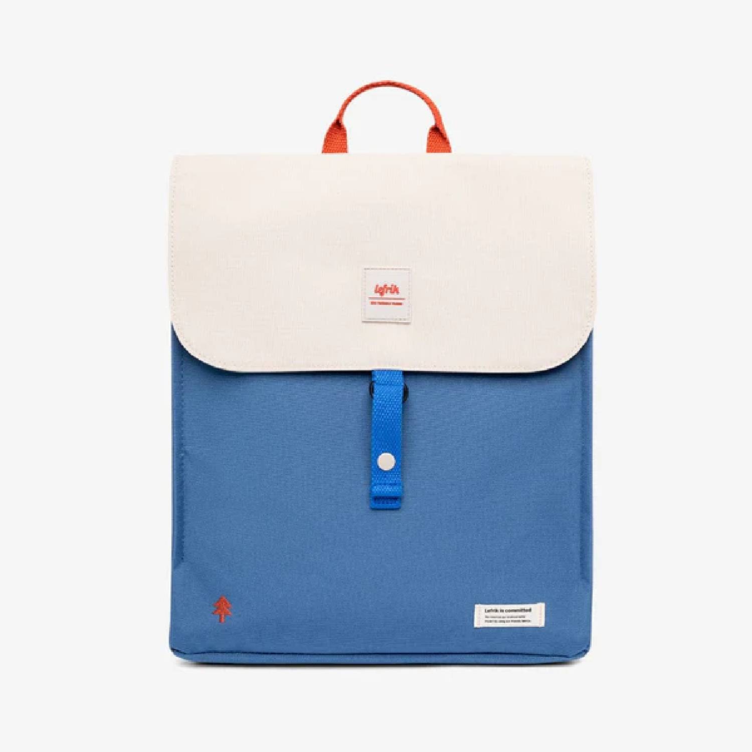 Lefrik handy mini backpack in blue and white