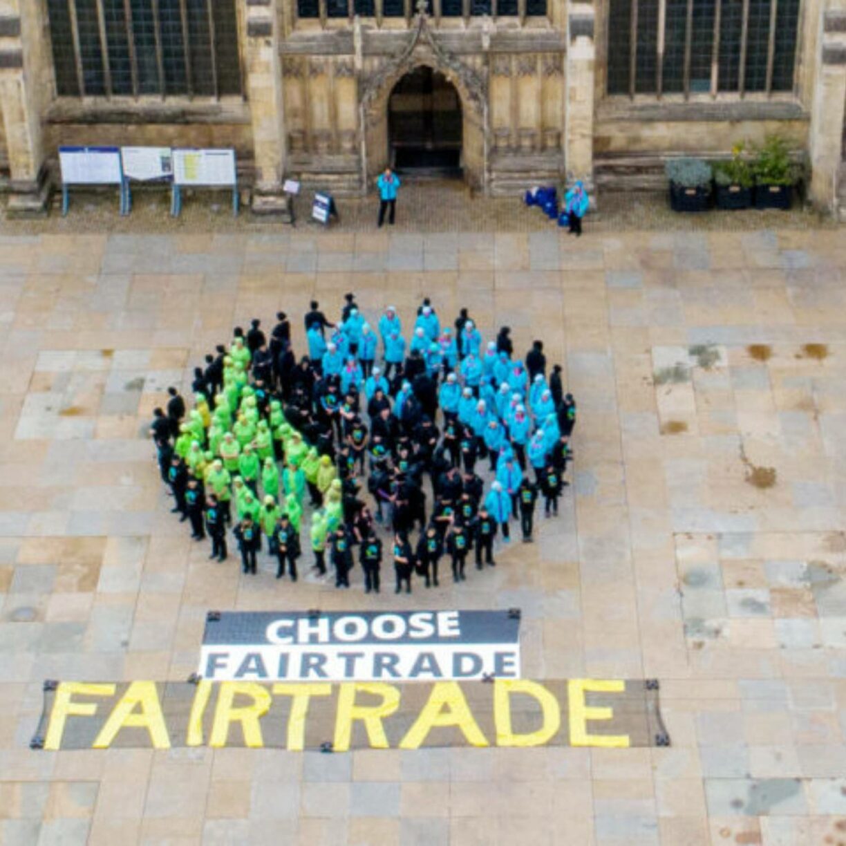 fairtrade logo made by people