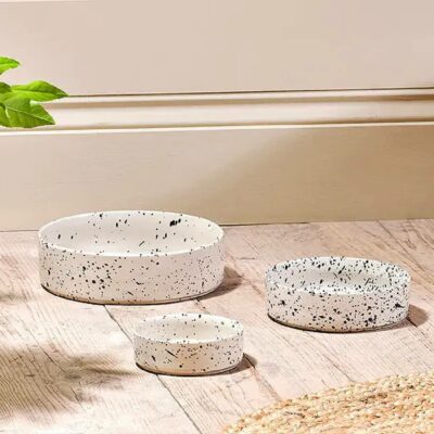 Nkuku Ama Ceramic Pet Bowls in 3 sizes