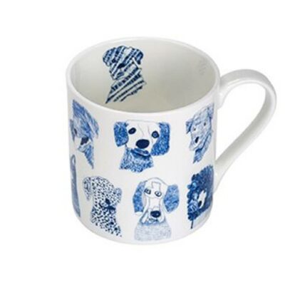 ARTHOUSE Unlimited Blue Dogs Fine bone china mug